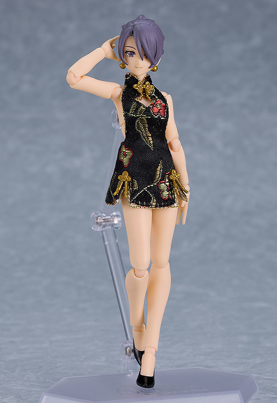 Figma Styles Mika Mini Skirt Chinese Dress Outfit, Black