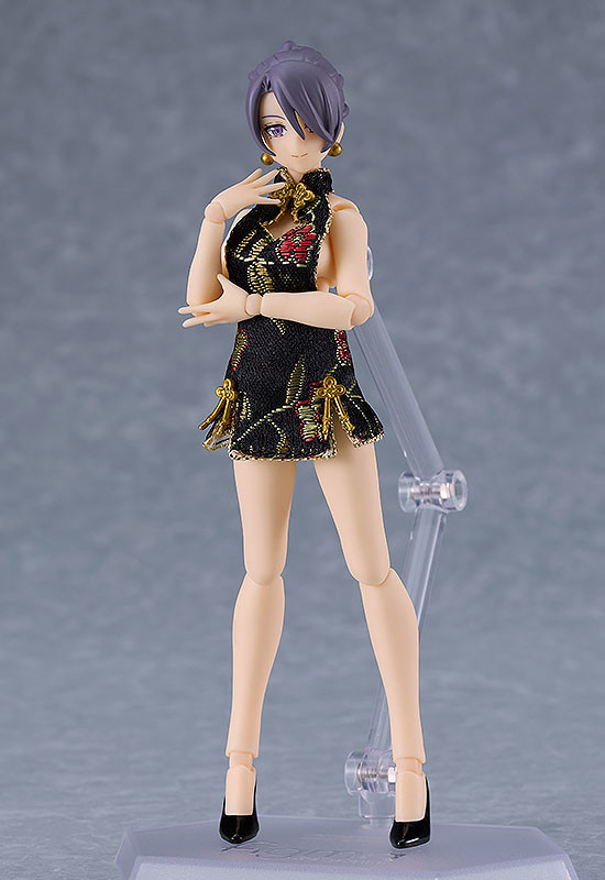 Figma Styles Mika Mini Skirt Chinese Dress Outfit, Black