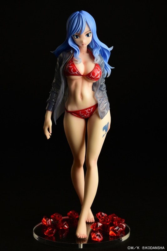 Fairy Tail - Juvia Lockser - Gravure_Style, Sheer Wet Shirt SP, Red Bikini!! - 1/6