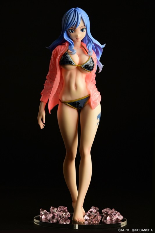 Fairy Tail - Juvia Lockser - Gravure_Style, Sheer Wet Shirt SP, Black Bikini!! - 1/6